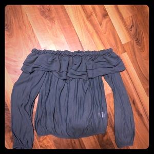 Off the shoulder charcoal top